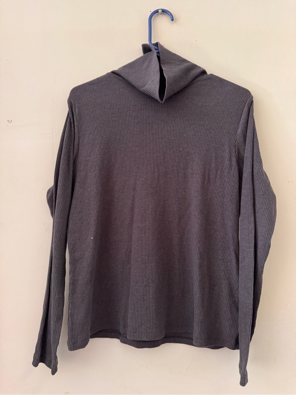Ribbed Long Sleeve Turtleneck- Charcoal Gray